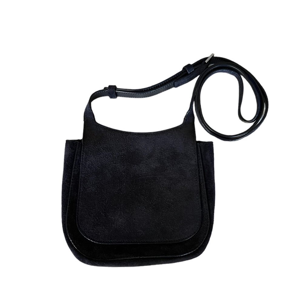 The Row Hunting Bag 7 in Navy Suede